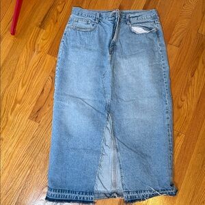 Zara Light Blue Denim Skirt